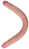 Двусторонний фаллоимитатор из неоскин - 47 см. фото 1 — pink-kiss