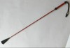 Длинный плетеный стек с красной лаковой ручкой - 85 см. фото 1 — pink-kiss