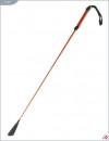 Длинный плетеный стек с красной лаковой ручкой - 85 см. фото 2 — pink-kiss