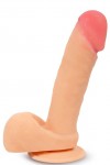 Телесный реалистичный фаллоимитатор с присоской - 17 см. фото 3 — pink-kiss