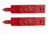 Красные наручники с фиксацией на двух карабинах фото 5 — pink-kiss