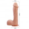 Телесный гибкий фаллоимитатор на присоске Johnson - 22,2 см. фото 3 — pink-kiss