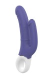 Синий анально-вагинальный вибратор Double Pleasure - 23,5 см. фото 3 — pink-kiss