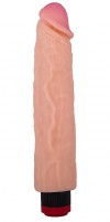 Вибратор-реалистик с розовой головкой - 23 см. фото 1 — pink-kiss