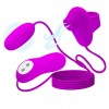Лиловый вакуумный стимулятор клитора с виброяйцом фото 7 — pink-kiss