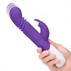 Фиолетовый массажер для G-точки Slim Shaft thrusting G-spot Rabbit - 23 см. фото 3 — pink-kiss