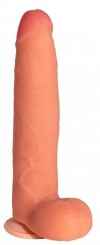 Телесный реалистичный фаллоимитатор с присоской №74 - 22,5 см. фото 1 — pink-kiss