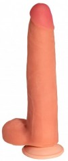 Телесный реалистичный фаллоимитатор с присоской №74 - 22,5 см. фото 3 — pink-kiss