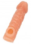 Телесная закрытая насадка с шершавой головкой Cock Sleeve Size S - 13,8 см. фото 1 — pink-kiss