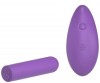 Фиолетовая вибропуля с пультом Rechargeable Remote Control Bullet - 7,62 см. фото 1 — pink-kiss