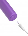 Фиолетовая вибропуля с пультом Rechargeable Remote Control Bullet - 7,62 см. фото 4 — pink-kiss
