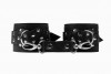 Черные наручники с фиксацией на двух карабинах фото 4 — pink-kiss