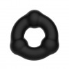 Черное эрекционное кольцо с 3 шариками фото 1 — pink-kiss