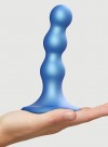 Голубая насадка Strap-On-Me Dildo Plug Balls size S фото 3 — pink-kiss