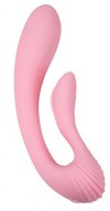 Розовый вибромассажёр G-wave с гибким клиторальным отростком - 18 см. фото 1 — pink-kiss