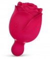 Малиновый вибростимулятор в форме бутона со стебельком  фото 1 — pink-kiss
