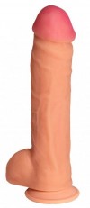 Телесный реалистичный фаллоимитатор с присоской №75 - 23,5 см. фото 3 — pink-kiss
