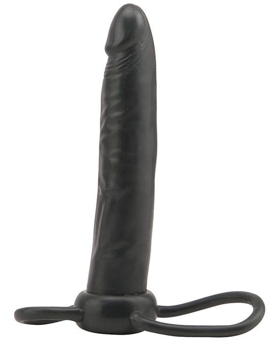 Чёрная насадка на пенис для анальной стимуляции WHATA MAN - 16 см. фото 1 — pink-kiss