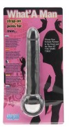 Чёрная насадка на пенис для анальной стимуляции WHATA MAN - 16 см. фото 2 — pink-kiss