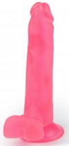 Розовый фаллоимитатор-реалистик на присоске - 16,5 см. фото 1 — pink-kiss