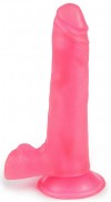 Розовый фаллоимитатор-реалистик на присоске - 16,5 см. фото 3 — pink-kiss