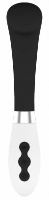 Черный вибратор Aceso с утолщенной головкой - 20,8 см. фото 2 — pink-kiss
