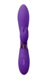 Фиолетовый вибратор Leyla с клиторальным отростком - 20,5 см. фото 3 — pink-kiss