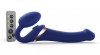 Синий безремневой страпон Multi Orgasm Size M с клиторальной стимуляцией фото 1 — pink-kiss