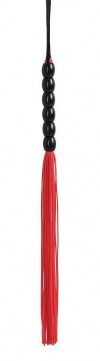 Красно-черная силиконовая мини-плеть - 22 см. фото 1 — pink-kiss