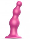 Розовая насадка Strap-On-Me Dildo Plug Beads size S фото 1 — pink-kiss