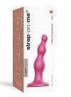 Розовая насадка Strap-On-Me Dildo Plug Beads size S фото 2 — pink-kiss