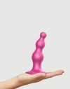 Розовая насадка Strap-On-Me Dildo Plug Beads size S фото 3 — pink-kiss
