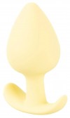 Жёлтая анальная втулка Mini Butt Plug - 6 см. фото 4 — pink-kiss