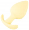 Жёлтая анальная втулка Mini Butt Plug - 6 см. фото 5 — pink-kiss