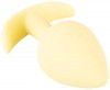 Жёлтая анальная втулка Mini Butt Plug - 6 см. фото 6 — pink-kiss