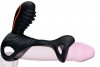 Чёрная насадка на фаллос Gladiator + LRS  с трехкнопочным пультом управления фото 4 — pink-kiss