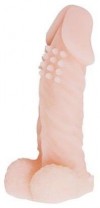 Телесная закрытая насадка на пенис Wolftooth - 14,4 см. фото 1 — pink-kiss