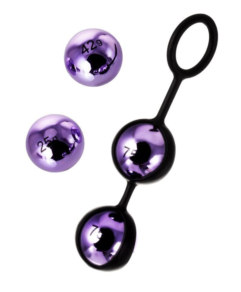 Фиолетово-чёрный набор вагинальных шариков TOYFA A-toys фото 1 — pink-kiss