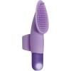 Фиолетовая вибропуля с силиконовой щеточкой для клиторальной стимуляции Fingerific фото 1 — pink-kiss
