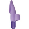 Фиолетовая вибропуля с силиконовой щеточкой для клиторальной стимуляции Fingerific фото 2 — pink-kiss