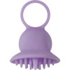 Фиолетовая вибропуля с силиконовой щеточкой для клиторальной стимуляции Fingerific фото 4 — pink-kiss