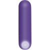 Фиолетовая вибропуля с силиконовой щеточкой для клиторальной стимуляции Fingerific фото 5 — pink-kiss