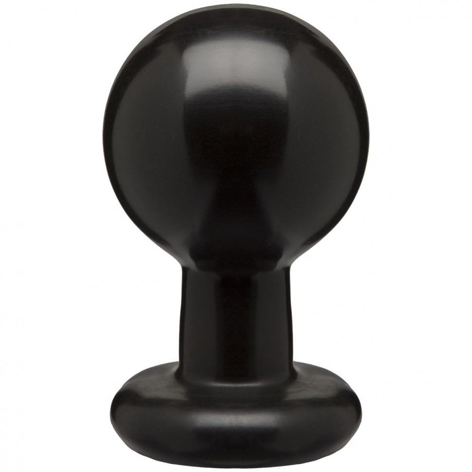Круглая черная анальная пробка Classic Round Butt Plugs Large - 12,1 см. фото 1 — pink-kiss