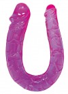 Фиолетовый двусторонний фаллоимитатор - 29 см. фото 1 — pink-kiss