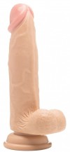 Телесный фаллоимитатор Realistic Cock 8" With Scrotum - 20 см. фото 1 — pink-kiss
