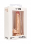 Телесный фаллоимитатор Realistic Cock 8" With Scrotum - 20 см. фото 2 — pink-kiss