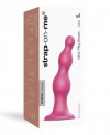 Розовая насадка Strap-On-Me Dildo Plug Beads size L фото 2 — pink-kiss