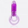 Фиолетовое виброкольцо с подхватом мошонки DOUBLE O 8 PURPLE фото 1 — pink-kiss