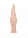 Телесная анальная пробка с широким основанием - 14 см. фото 3 — pink-kiss
