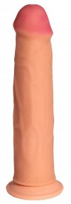 Телесный реалистичный фаллоимитатор с присоской №78 - 20,5 см. фото 1 — pink-kiss